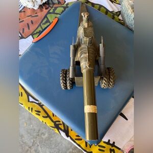 Vintage Big Bang Toy Cannon Pressed Steel